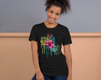 Dripping Flowers Unisex t-shirt