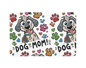 DOG MOM! Pet Food Mat (12x18)