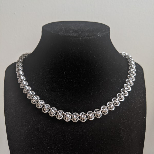 Handmade Barrel Weave Chainmaille Necklace
