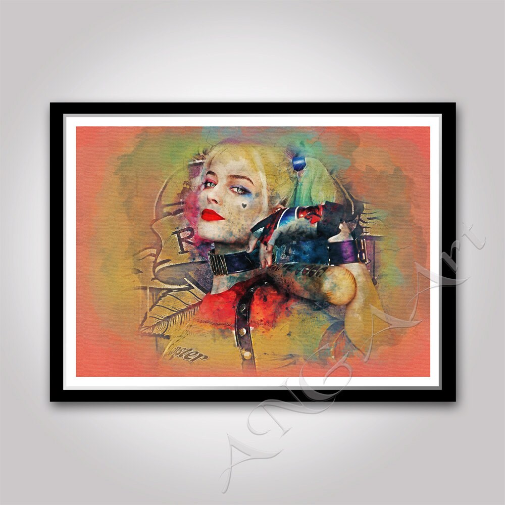 Harley Quinn print poster Instant Download home decor wall art | Etsy