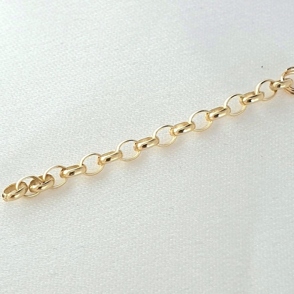 Solid Gold Extender Chain, Easy to Attach, Extender Chain for Bracelets and Necklaces, Strong Links, Available in Different Length