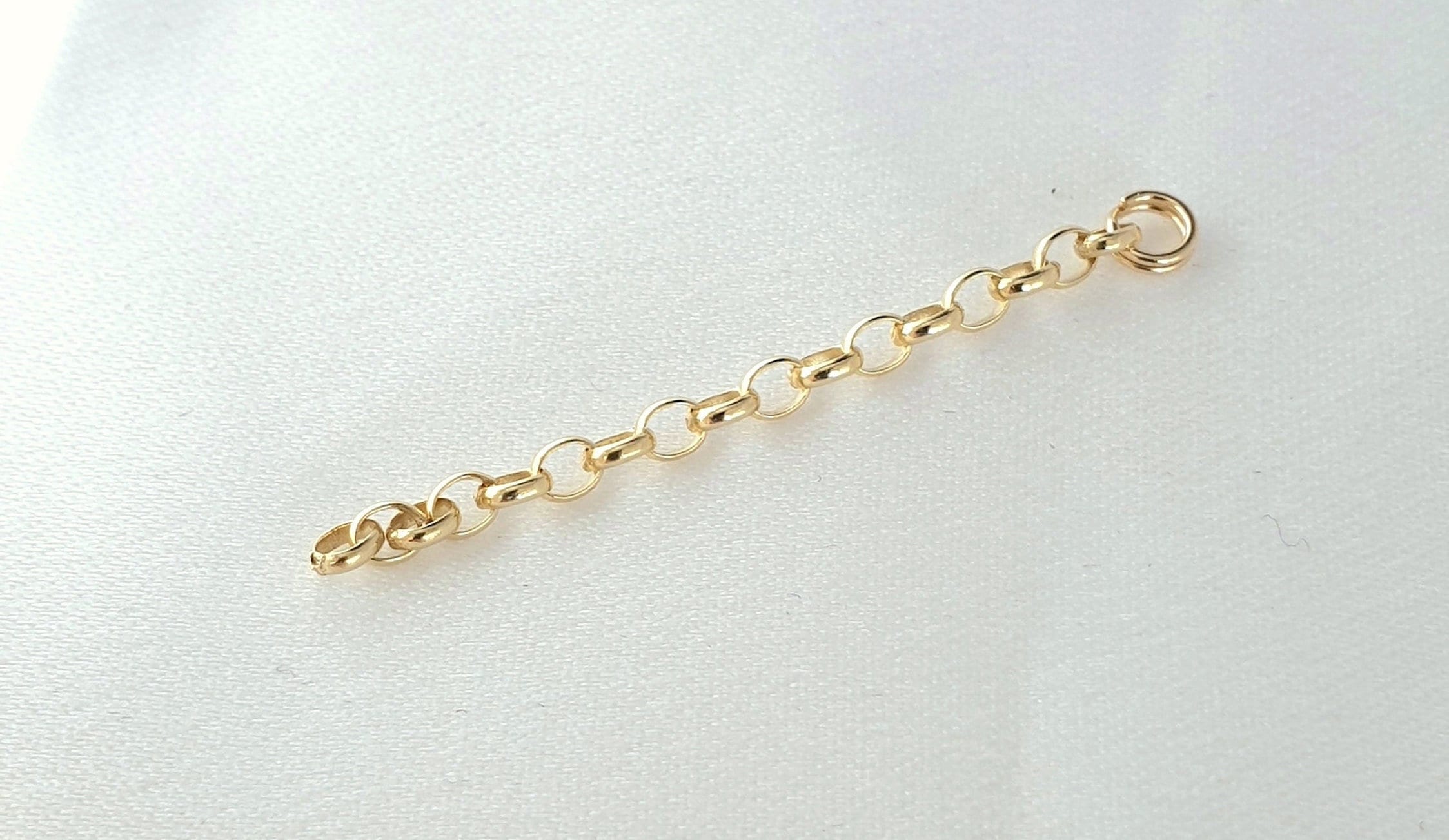 18k White Gold Chain Extender - Safety Chain / Convertible Dangle Chain -  Cuban Link Chain Ear Jacket - 750 White Gold Curb Chain Ear Cuff