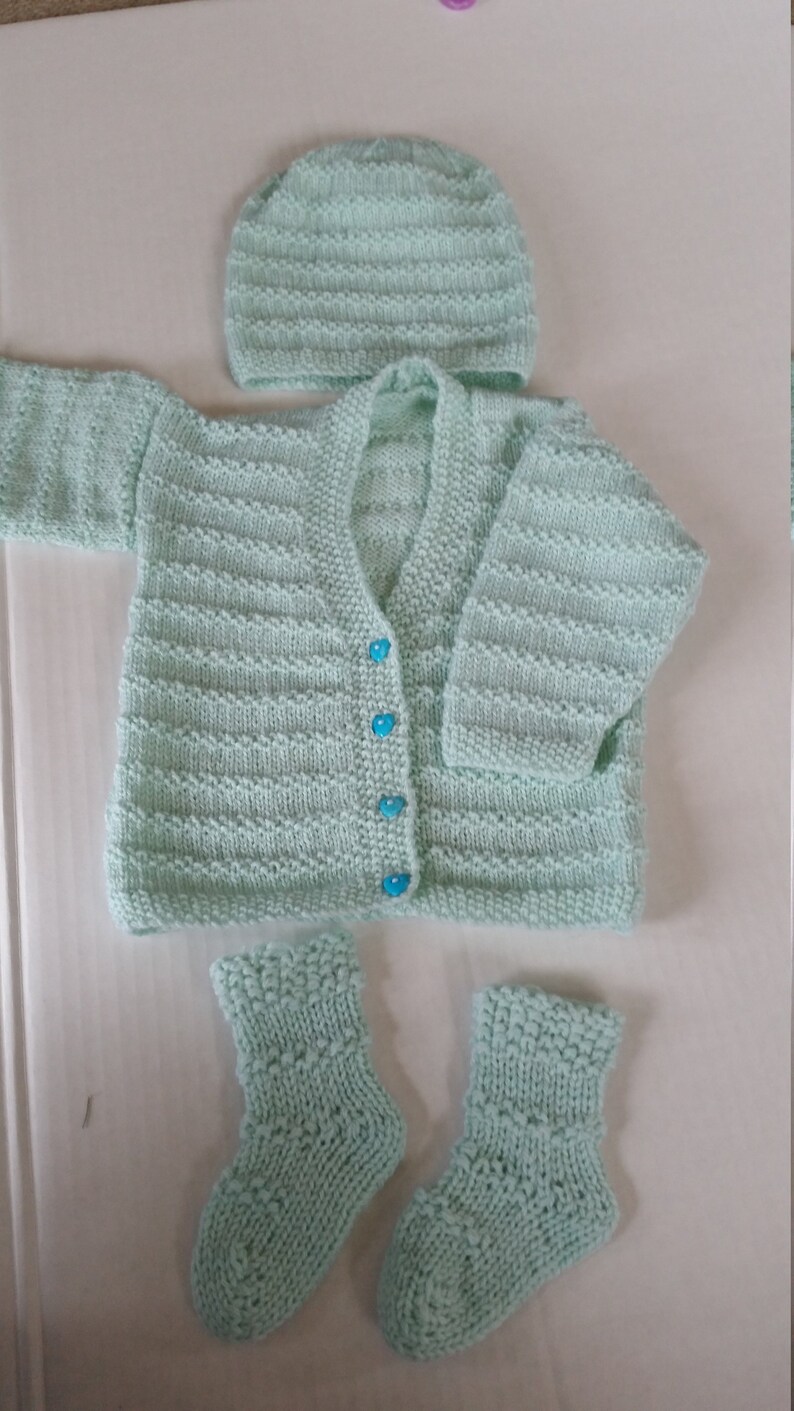 Newborn 100 New Zealand Meringo Babyset Hand Knitted New Etsy Newborn 100 New Zealand Meringo Babyset Hand Knitted New Etsy