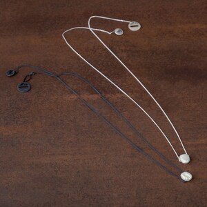 One pearl small silver chain necklace  with Keshi pearl, gift for him and her_layering necklace_ by Ariadni Kypri, Ydor collection.