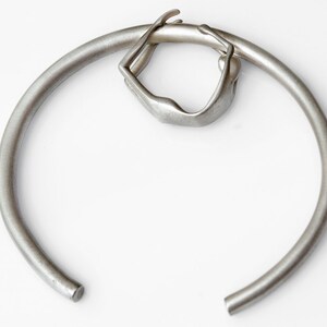 Helias in Oval silver statement bracelet from CircuS Collection with acrobat figure