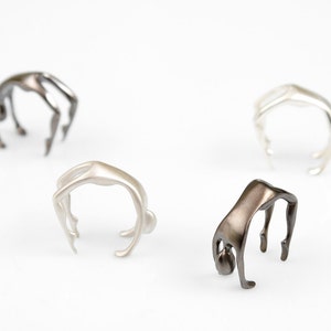 Nicolås Ring, silver acrobat figure ring_ gift for acrobat_jewelry for dancers_ gift for yoga lover_by Ariadni Kypri_CircuS Collection