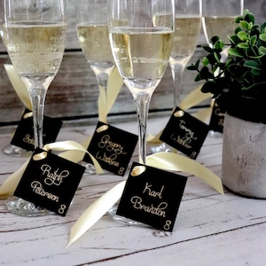 Champagne Escort Cards, Champagne Place Cards, Drink Escort Cards, Drink Place Cards, Drink Tags, Wedding Place Cards, Wedding Escort Cards