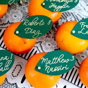 Little Cutie Decor, Citrus Decor, Citrus Place Cards, Citrus Escort Cards, Little Cutie Baby Shower, Citrus Wedding, Clementine Decor