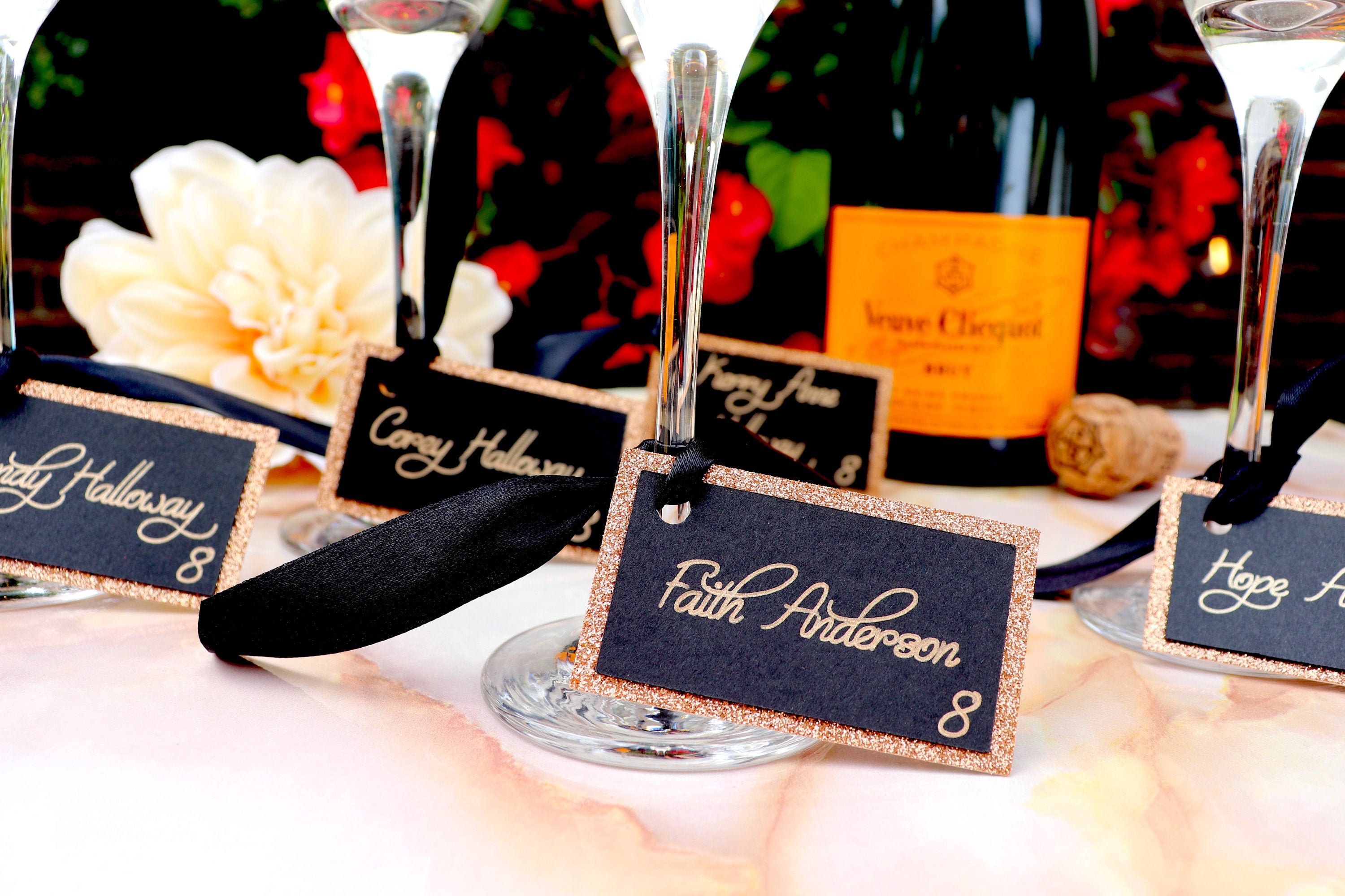 Champagne Escort Cards Champagne Flute Escort Cards Drink Etsy