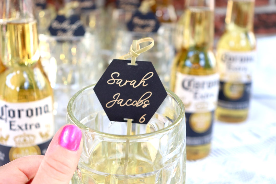 Stir Stick Escort Cards, Drink Escort Cards, Drink Place Cards, Drink