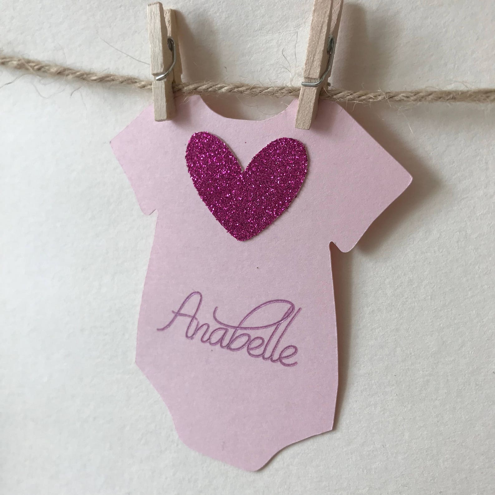 Baby Shower Place Cards Onesie Clothesline Place Cards Baby Etsy