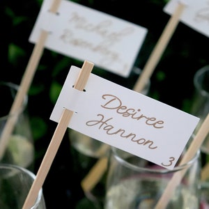 Flag Escort Card Stir Stick, Flag Escort Card Stirrer, Champagne Flute ...