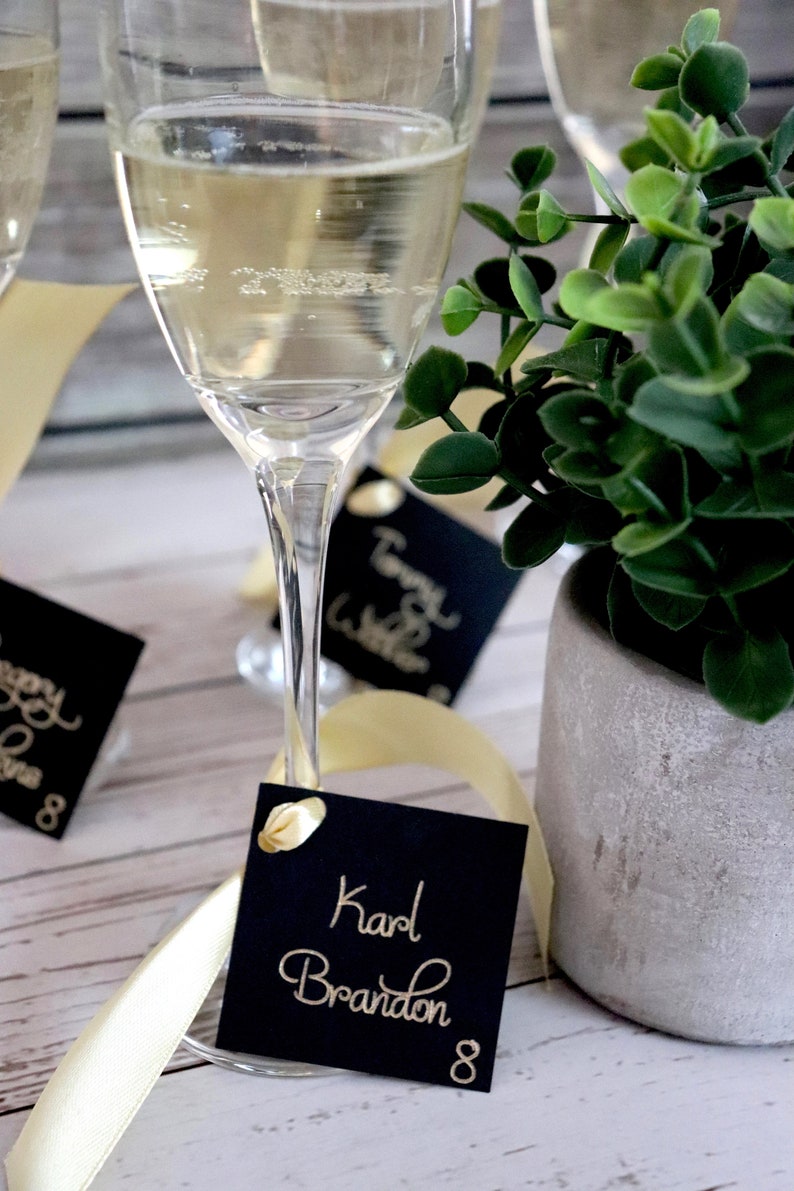 Champagne Escort Cards Champagne Place Cards Drink Escort | Etsy