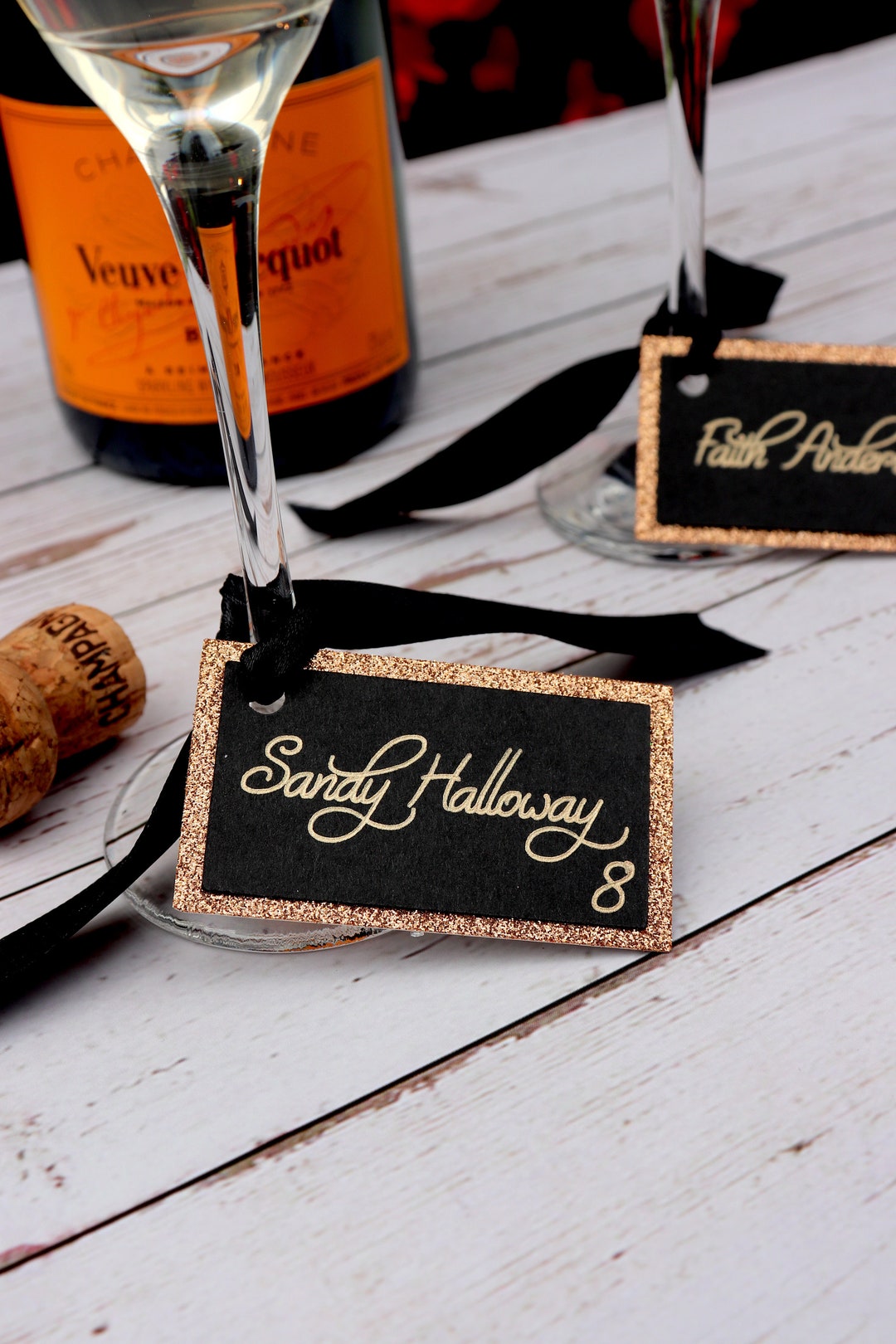 Champagne Escort Cards Champagne Flute Escort Cards Drink Etsy
