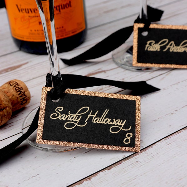 Glitter Escort Cards Etsy