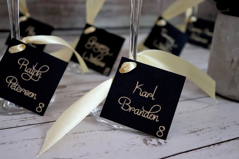 Champagne Escort Cards Champagne Place Cards Drink Escort Etsy