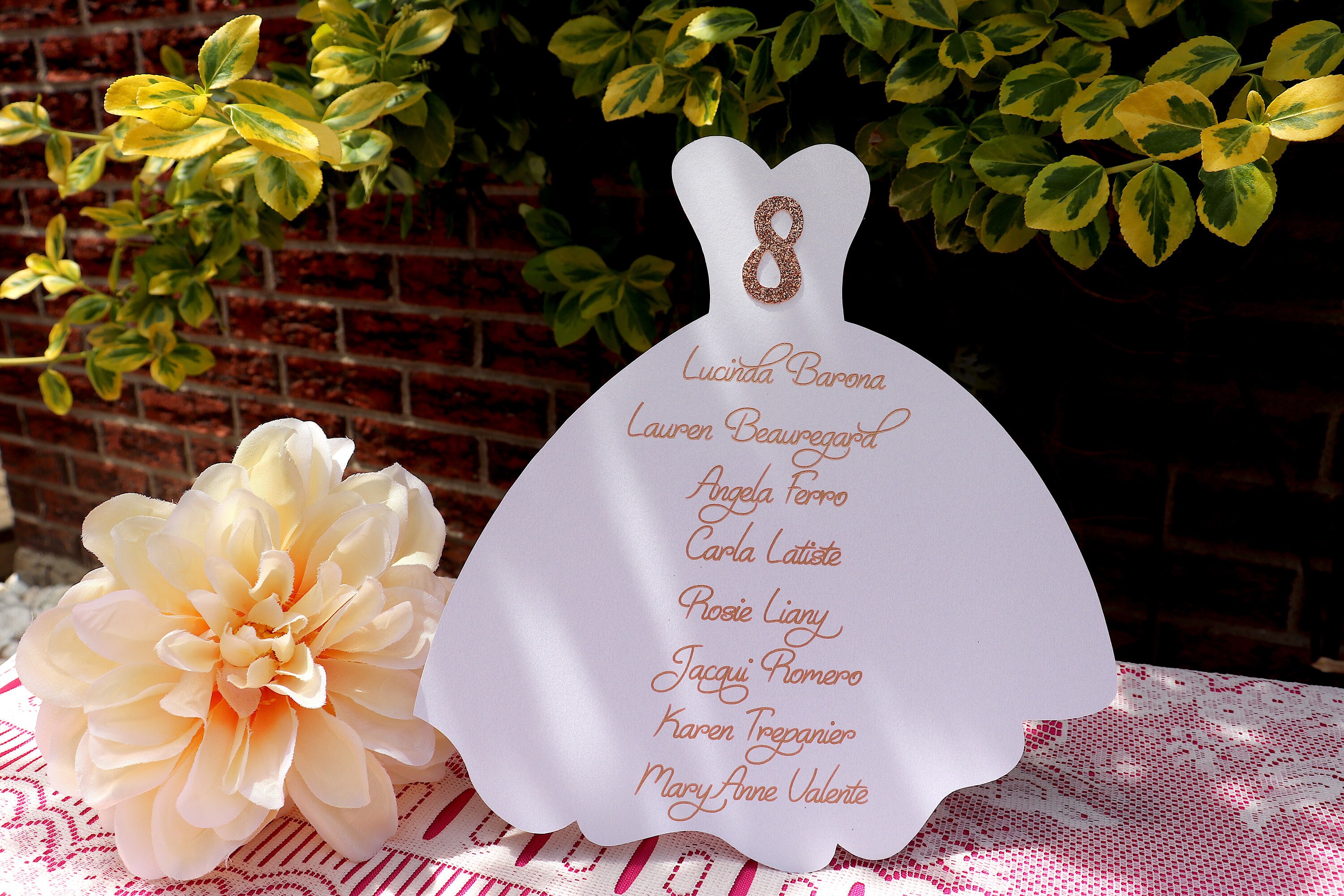 Bridal shower seating cards discount
