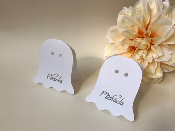 halloween place cards ghost place cards halloween party etsy halloween place card