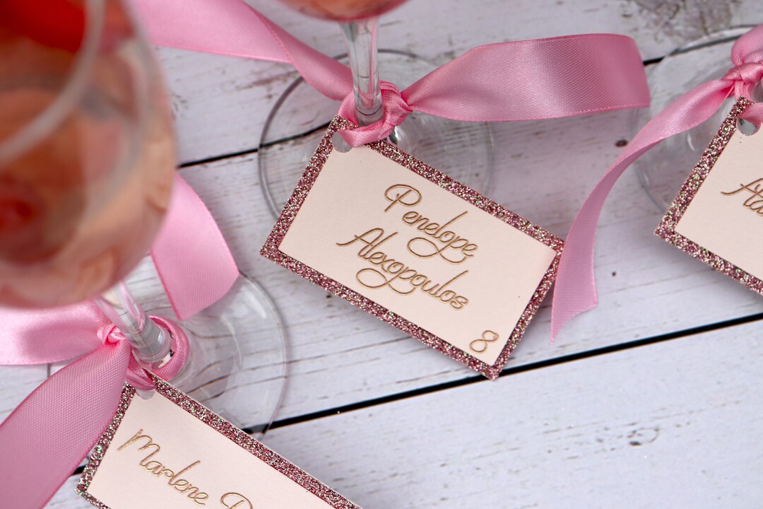 Champagne Escort Cards, Champagne Flute Escort Cards, Drink Escort