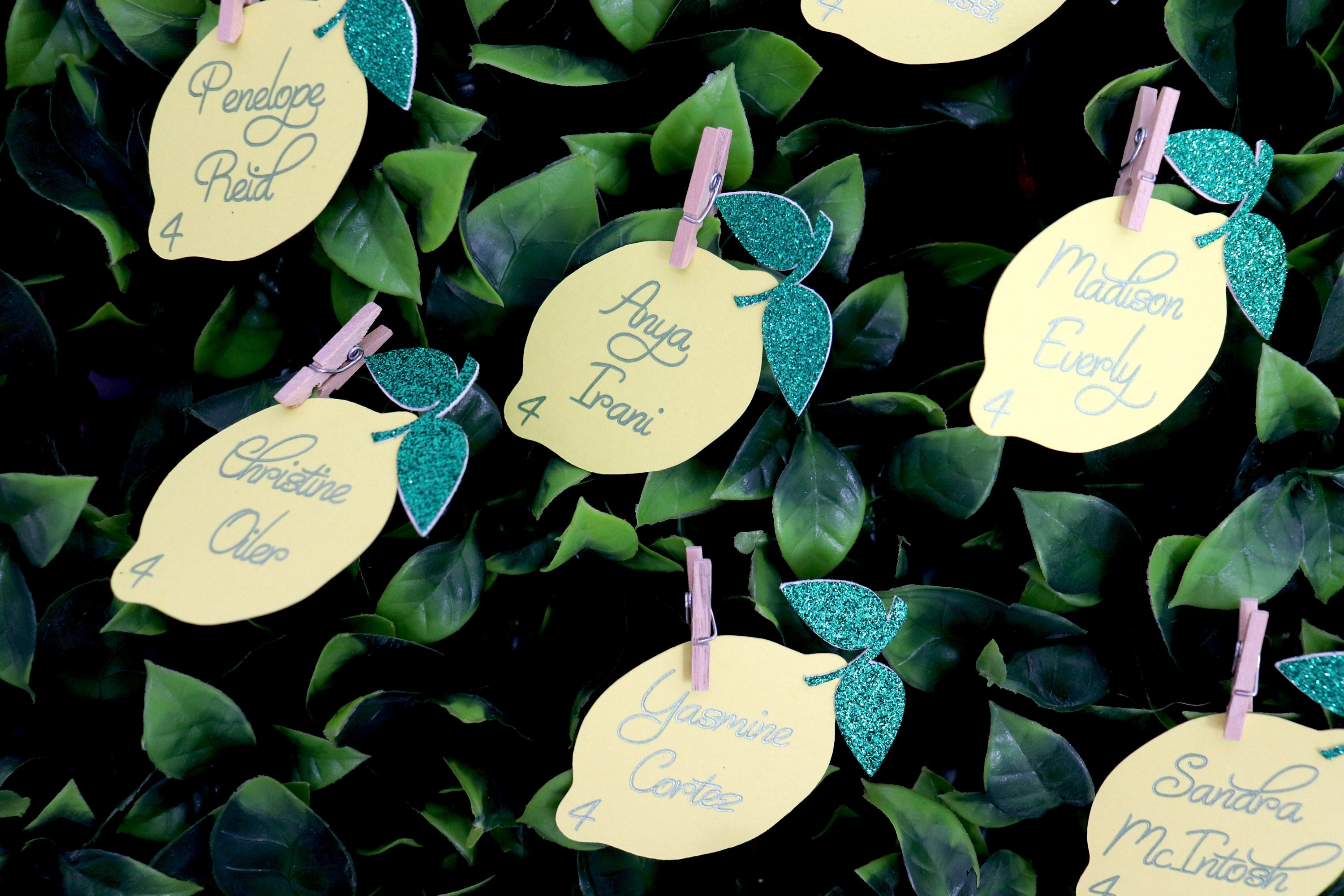 Lemon Place Cards Lemon Escort Cards Citrus Wedding Lemon | Etsy