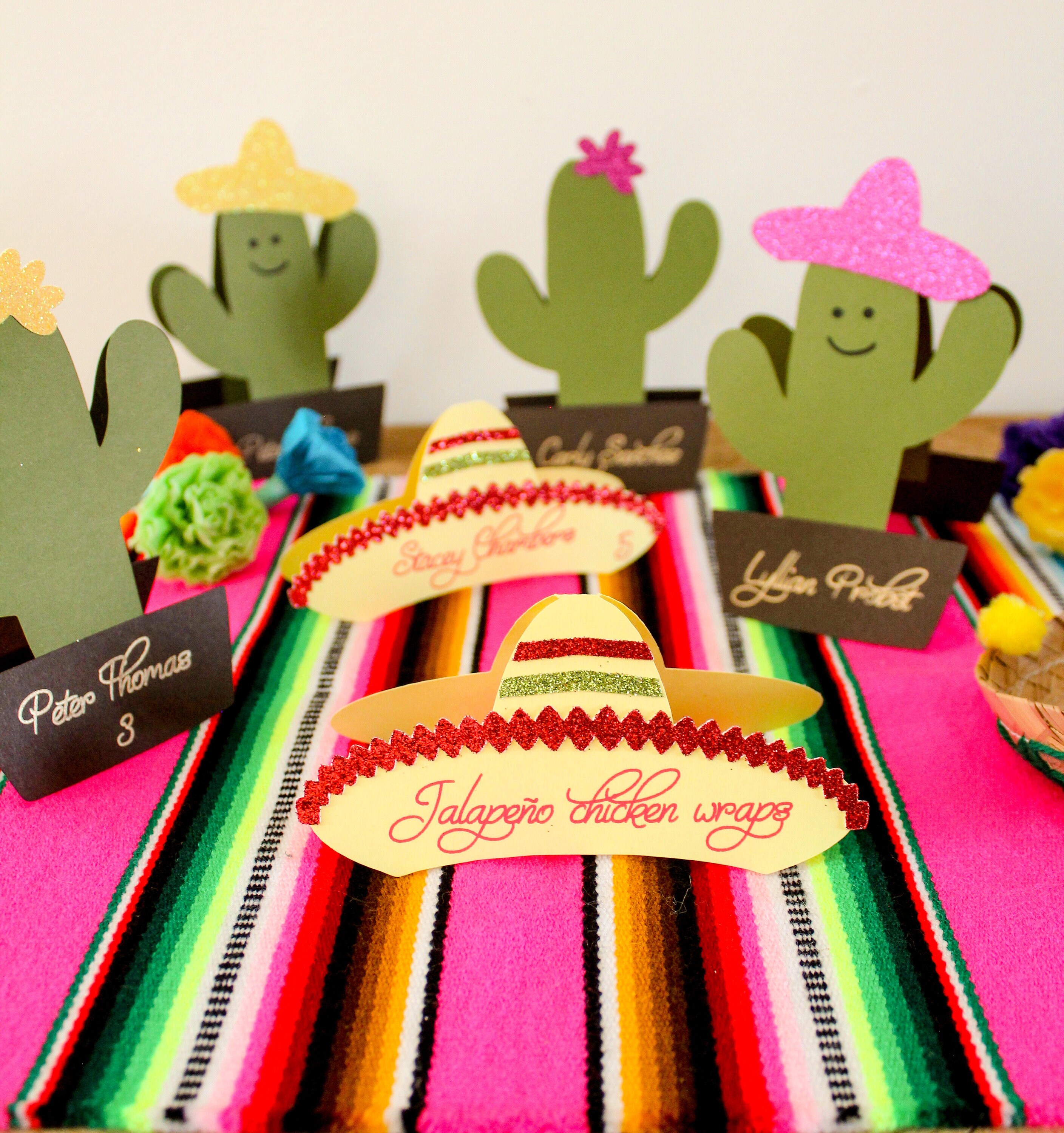 Sombrero Place Cards Mexican Fiesta Decorations Cinco de | Etsy