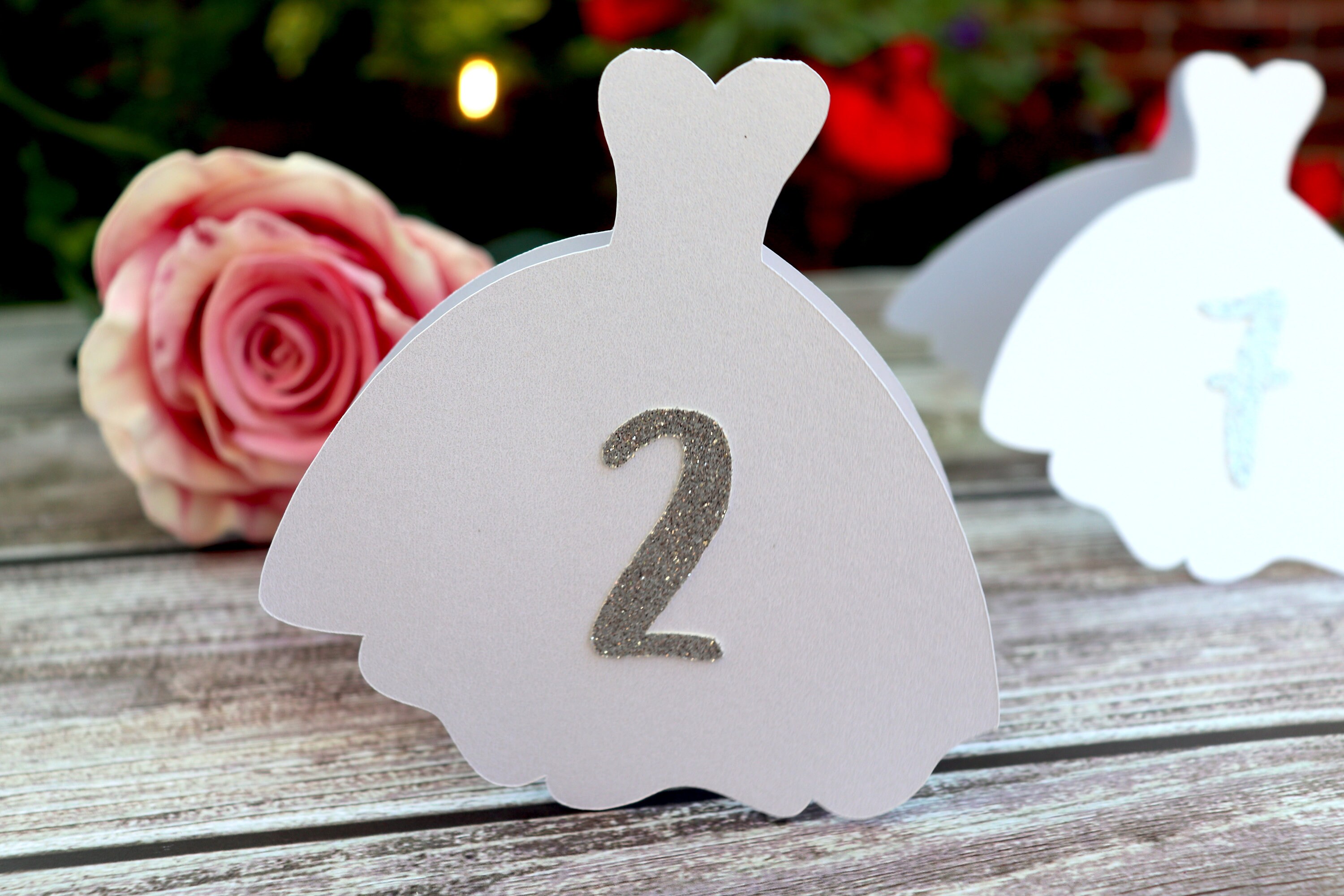 Bridal Shower Table Numbers Gown Table Numbers Dress Table Etsy