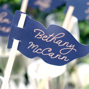 Flag Escort Cards, Flag Stirrers, Champagne Escort Cards, Drink Escort ...