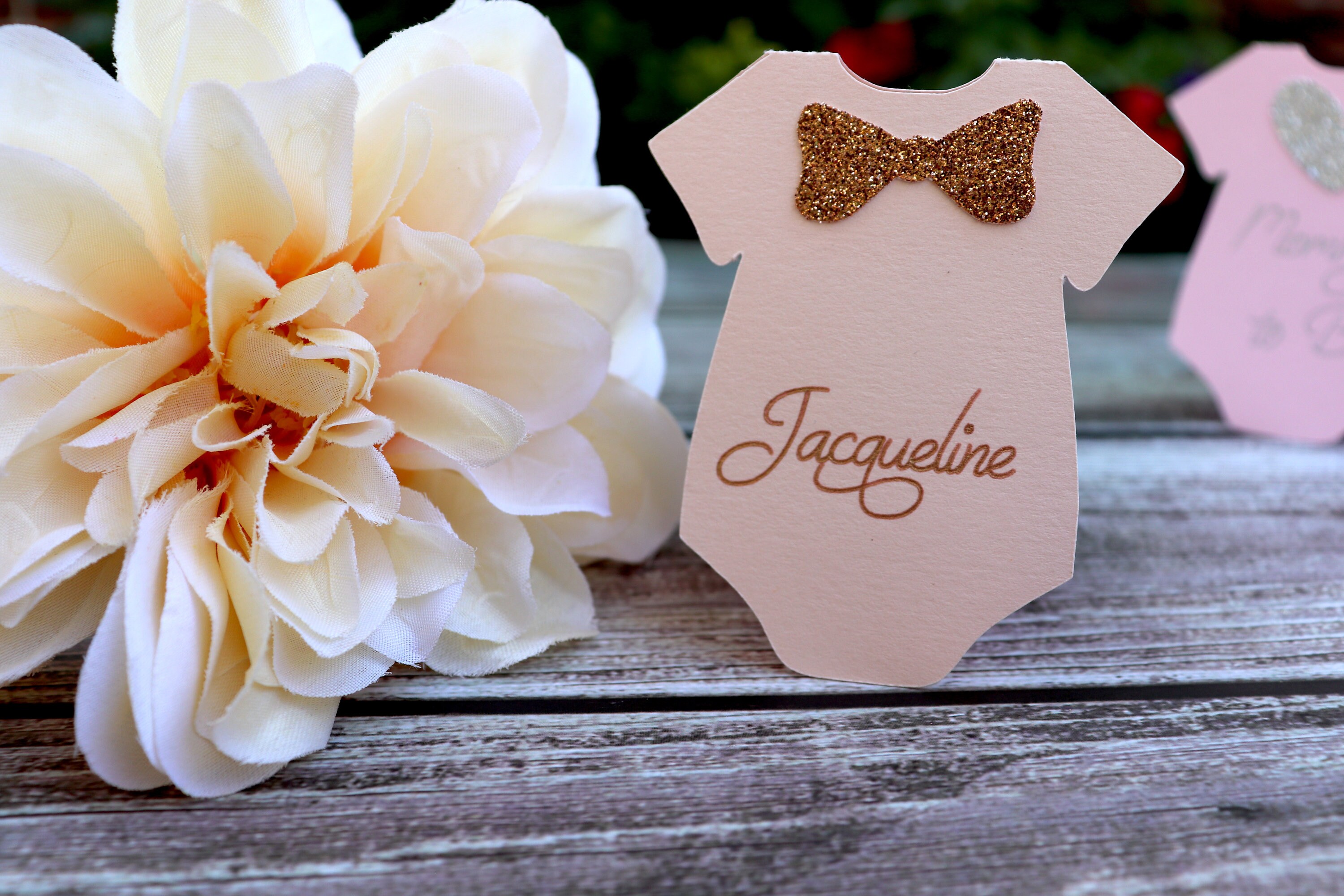 Baby Shower Place Cards Baby Shower Decor Onesie Place Etsy