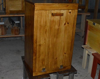 wood trash bin cabinet, tilt out trash bin
