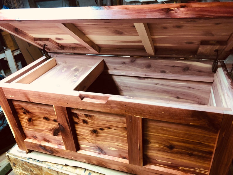 Large Cedar Chest with Tray Graduation Gift Wedding Gift Etsy