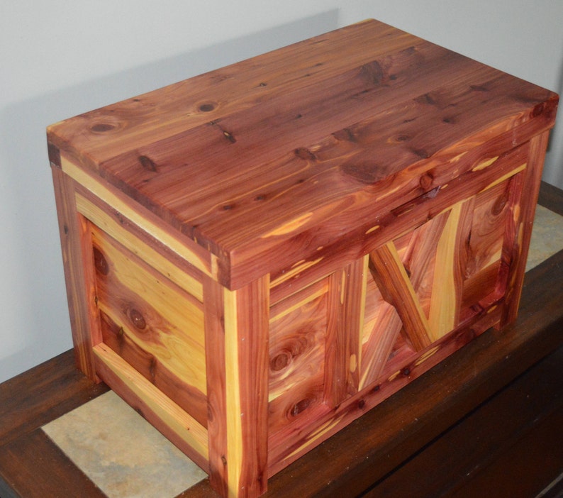 Handcrafted Rustic Cedar Chest with Tray Quilt Sewing box Etsy