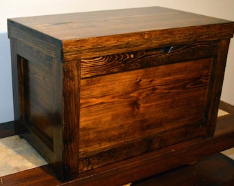 Handcrafted Cedar Lined Hope Chest: Rustic Wooden Keepsake Box