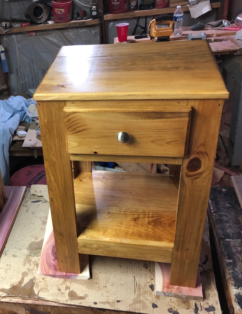 Night Stand, End Table, wood table, Rustic Table image 1