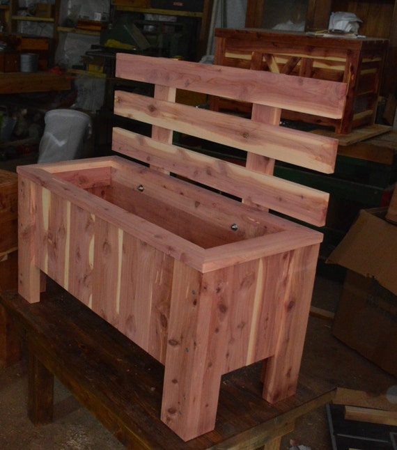 Cedar Planter Bench Planter Flower Planter Herb Planter Etsy