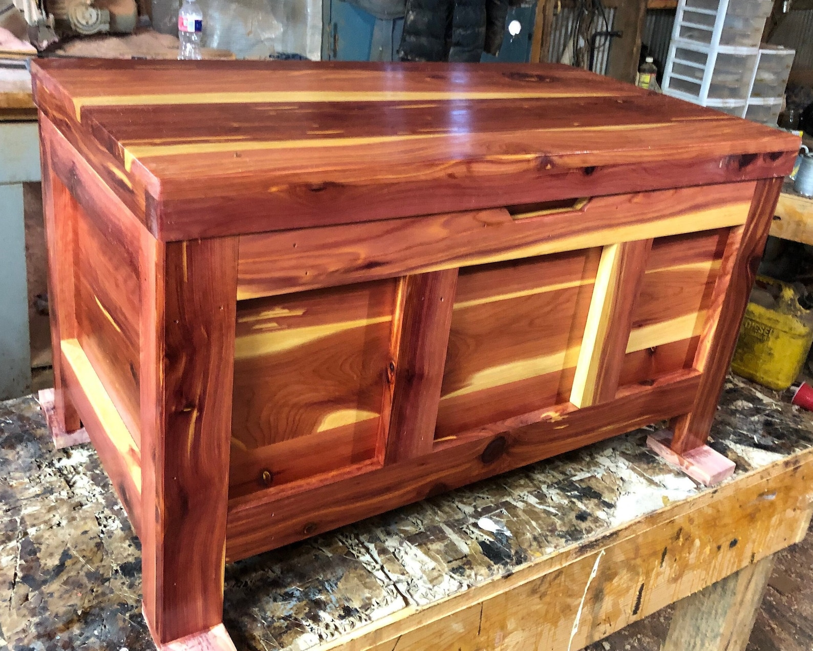 Handcrafted Aromatic Cedar Chest: Farmhouse Style Storage Trunk - Etsy