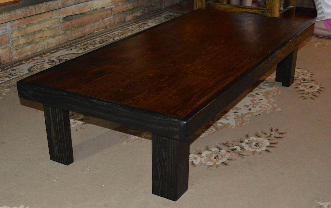Handcrafted Pine Chabudai Table: Japanese Coffee Table (46x22x12) - Etsy