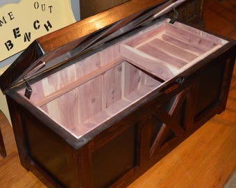 Large Cedar Chest Hope Chest Blanket Chest with Tray Graduation Gift
