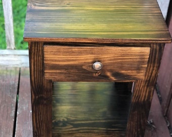 Night Stand, End Table, wood table, Rustic Table