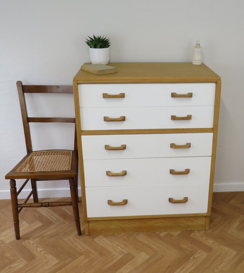 G Plan E Gomme Brandon Vintage Tallboy Chest Of Drawers Etsy