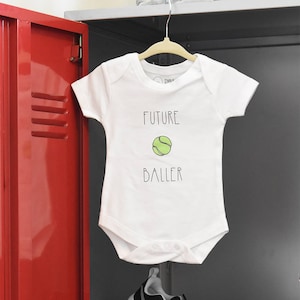 Tennis Baby Bodysuit - Future Baller - Sports Baby, Baby Clothes, Baby Shower Gift