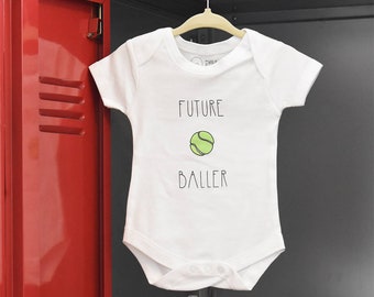 Tennis Baby Bodysuit - Future Baller - Sports Baby, Baby Clothes, Baby Shower Gift