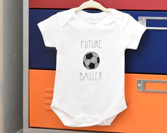 Soccer Baby Bodysuit - Future Baller - Sports Baby, Baby Clothes, Baby Shower Gift