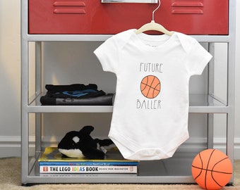 Basketball Baby Bodysuit - Future Baller - Sports Baby, Baby Clothes, Baby Shower Gift