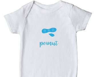 Peanut - Baby Bodysuit, Nickname, Baby Clothes, Baby Shower Gift - 3 Color Options