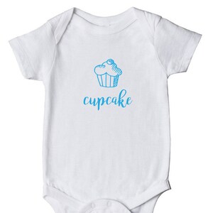 Cupcake Baby Bodysuit, Nickname Baby Clothes, Baby Shower Gift 3 Color Options image 3