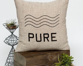 Pure - Throw Pillow, Decorative Pillow, Accent Pillow - 18" X 18" In Light Flax, Light Grey Or Cream