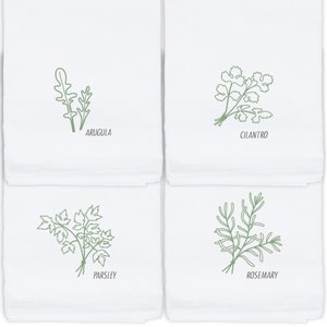 Herb Spice Kitchen Towels Individual 12 Designs Dish Towels, Tea Towels, Flour Sack Towels, Kitchen Decor image 4