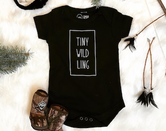 Hipster Baby Bodysuit - TINY WILDLING - GoT Baby, Baby Clothes, Baby Shower Gift