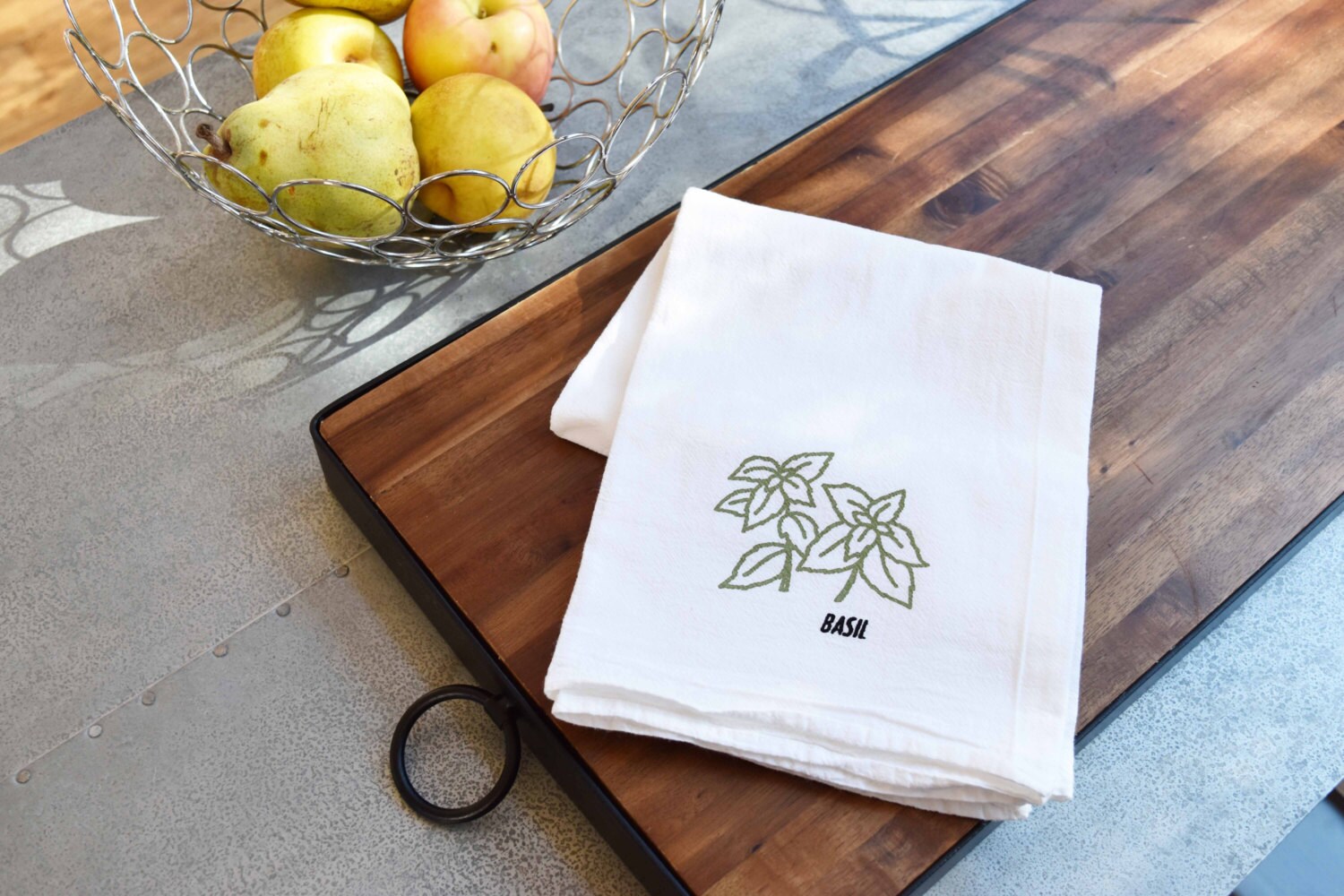 Herb Kitchen Towels 4set Basil Sage Dill and Oregano Etsy