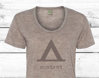Content - Womens Graphic Tee, Camping Women, T-shirt, Ladies Screen Printed Tee